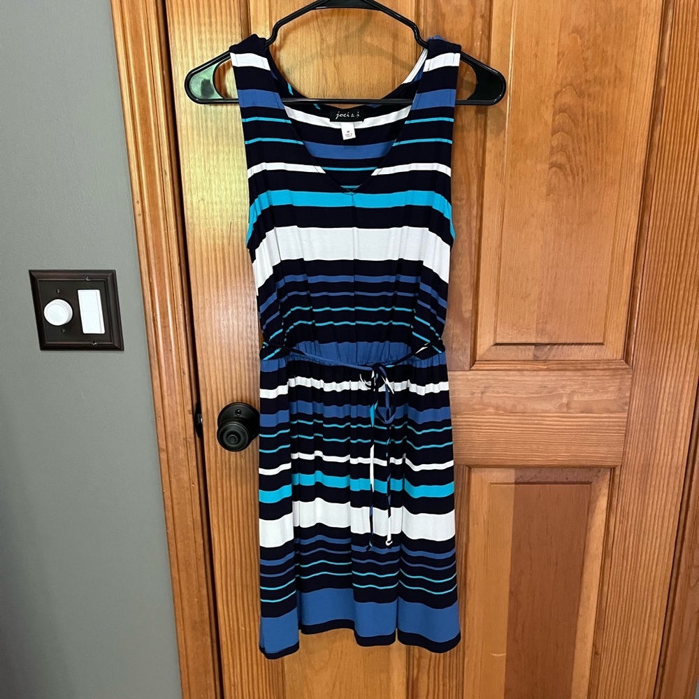 Striped tank summer dress, size medium